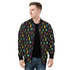 Fun Lightning Mens Zip Up Bomber Jacket Mens Zip Up Bomber Jacket Printed Offshore