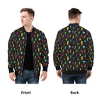 Fun Lightning Mens Zip Up Bomber Jacket Mens Zip Up Bomber Jacket Printed Offshore