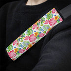 Bright Painted Tropical Car Seat Belt Cover Car Seat Belt Covers (Single or Pack of 2) Plants Printed Offshore