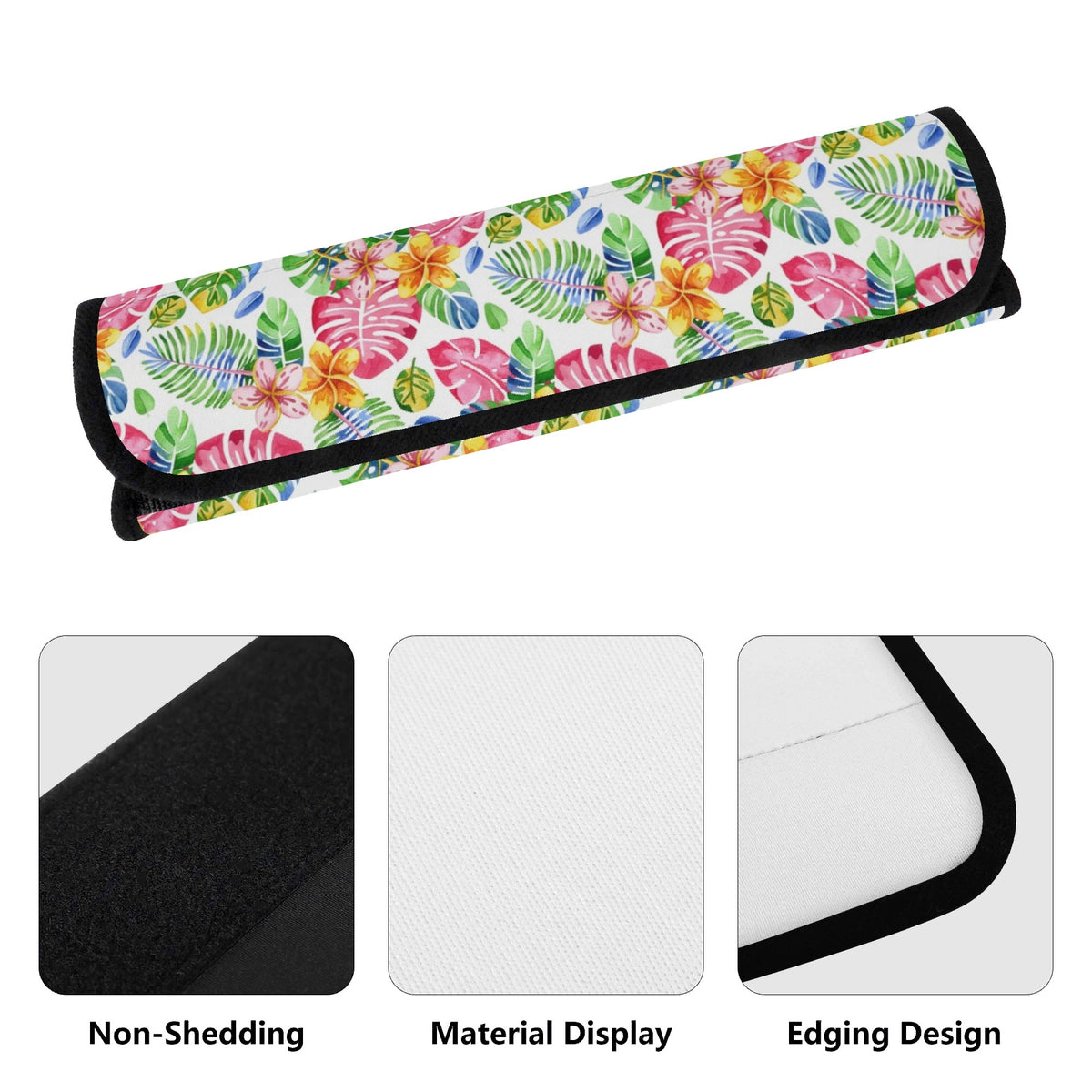 Bright Painted Tropical Car Seat Belt Cover Car Seat Belt Covers (Single or Pack of 2) Plants Printed Offshore