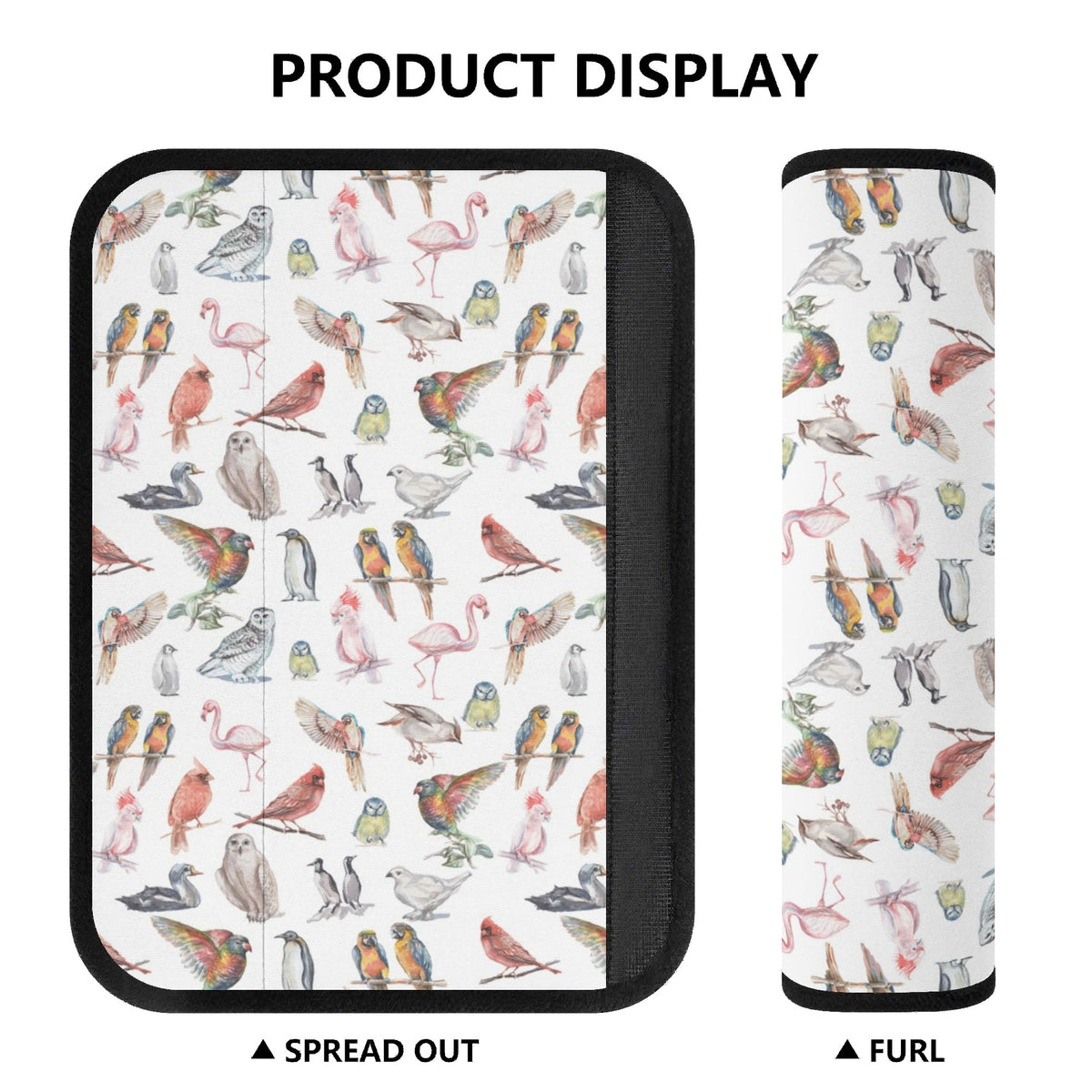 Birds Of A Feather Car Seat Belt Cover Car Seat Belt Covers (Single or Pack of 2) Birds Printed Offshore