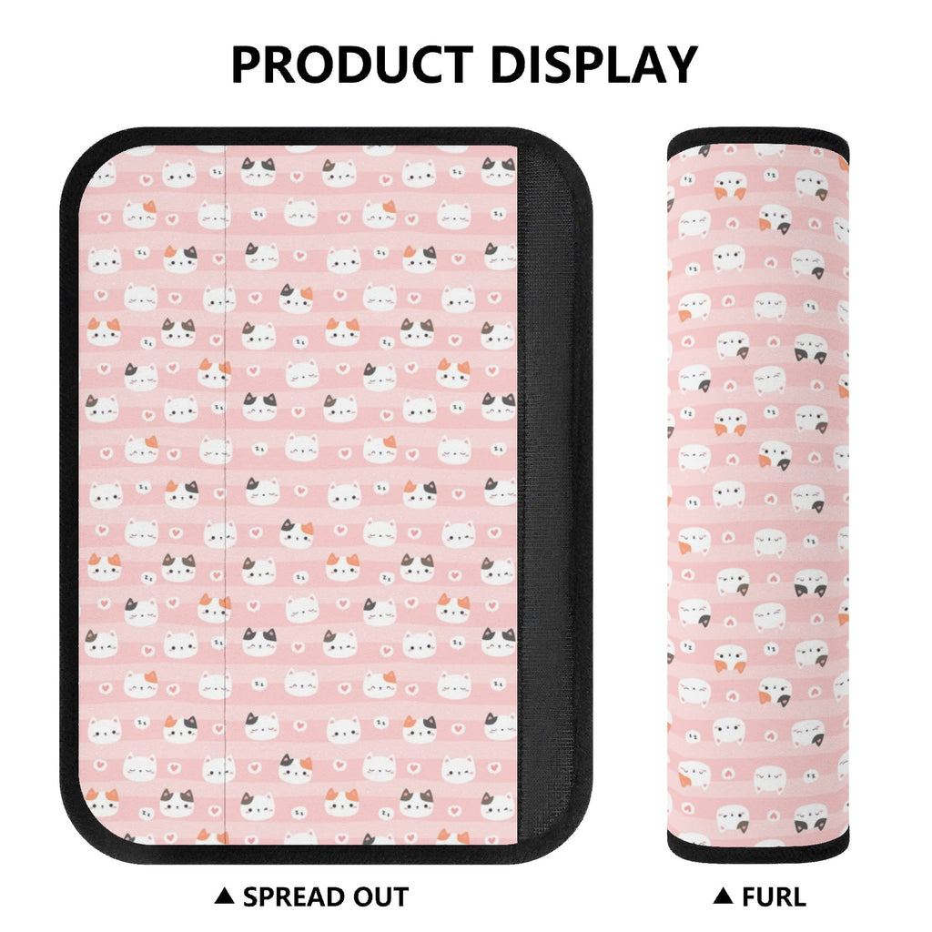 Pink Cats Car Seat Belt Cover Car Seat Belt Covers (Single or Pack of 2) animal Printed Offshore