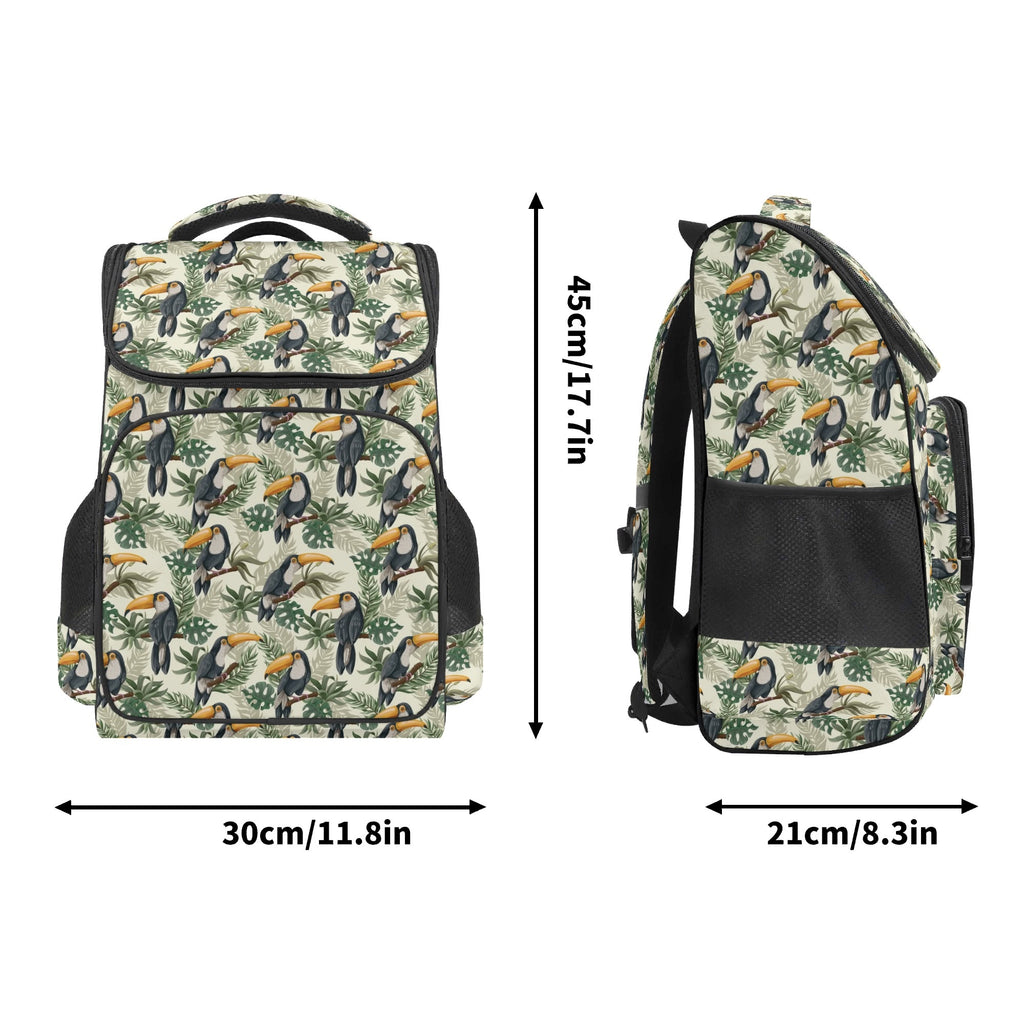 Toucan Jungle Sports Backpack Sports Backpack animal Birds Plants Printed Offshore