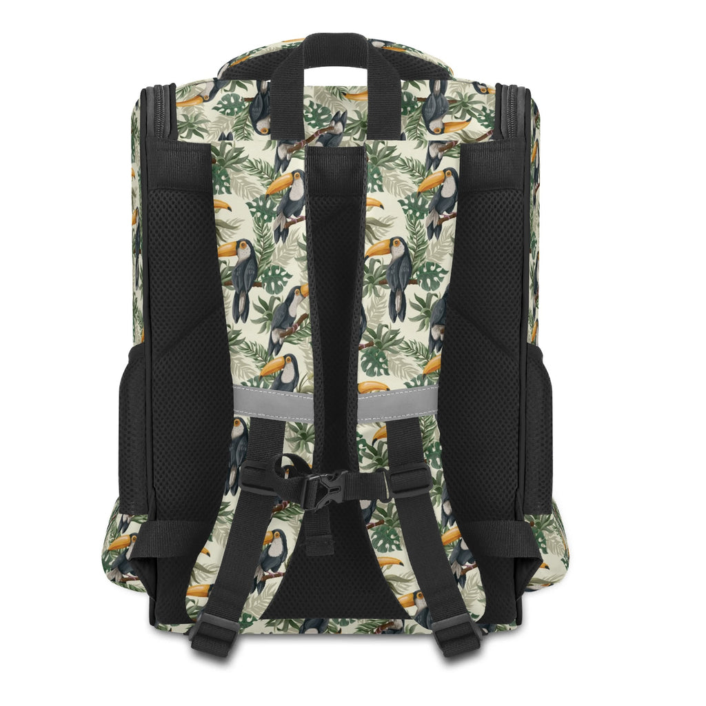 Toucan Jungle Sports Backpack Sports Backpack animal Birds Plants Printed Offshore