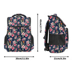 Dark Hawaiian Floral Sports Backpack Sports Backpack Plants Printed Offshore