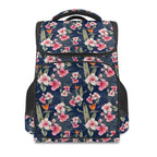 Dark Hawaiian Floral Sports Backpack Sports Backpack Plants Printed Offshore