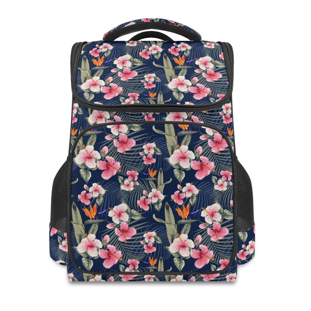Dark Hawaiian Floral Sports Backpack Sports Backpack Plants Printed Offshore