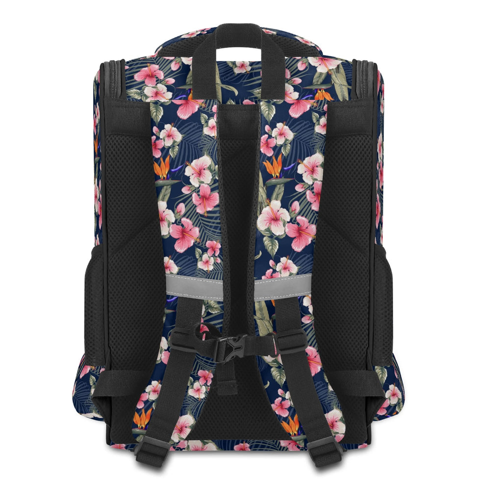 Dark Hawaiian Floral Sports Backpack Sports Backpack Plants Printed Offshore