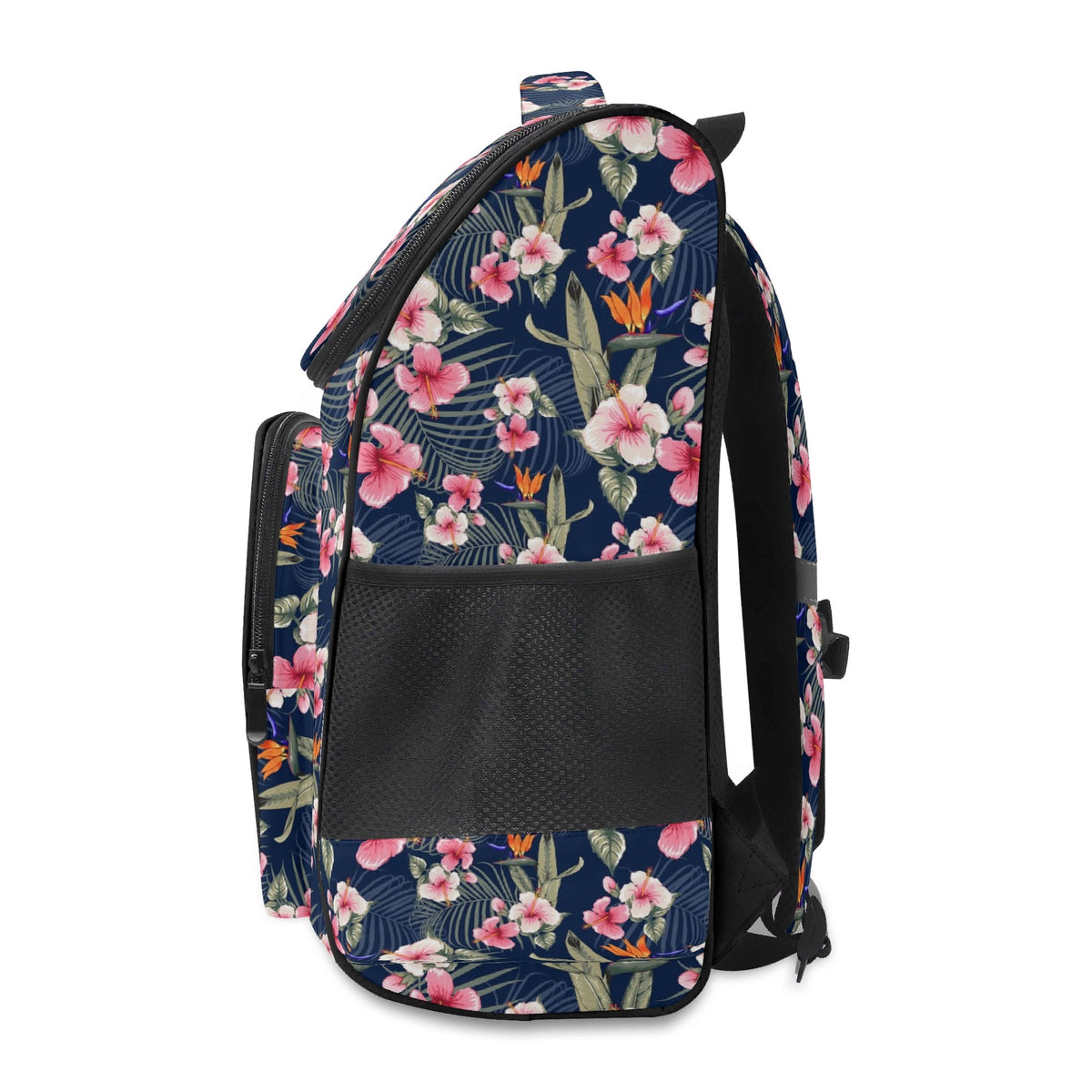 Dark Hawaiian Floral Sports Backpack Sports Backpack Plants Printed Offshore