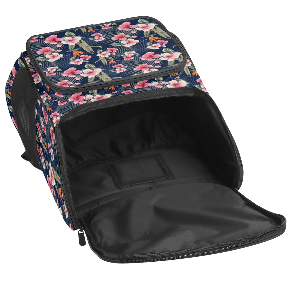Dark Hawaiian Floral Sports Backpack Sports Backpack Plants Printed Offshore