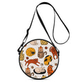 Cat Nap Round Canvas Crossbody Bag Default Title Round Crossbody Bag animal Printed Offshore