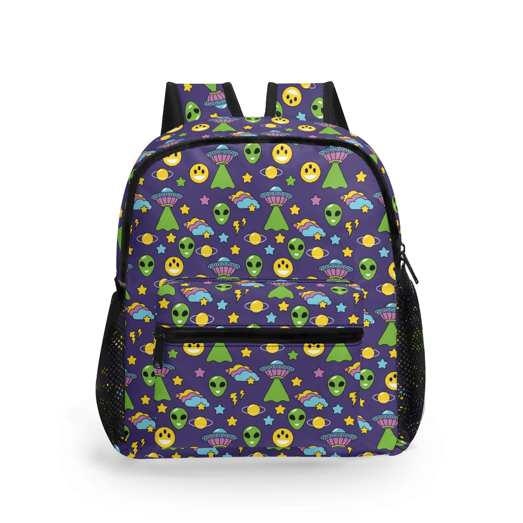 Groovy Alien And UFO Small Kids Backpack Default Title Kids Backpack Printed Offshore Sci Fi