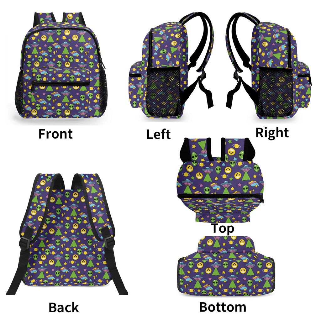 Groovy Alien And UFO Small Kids Backpack Kids Backpack Printed Offshore Sci Fi