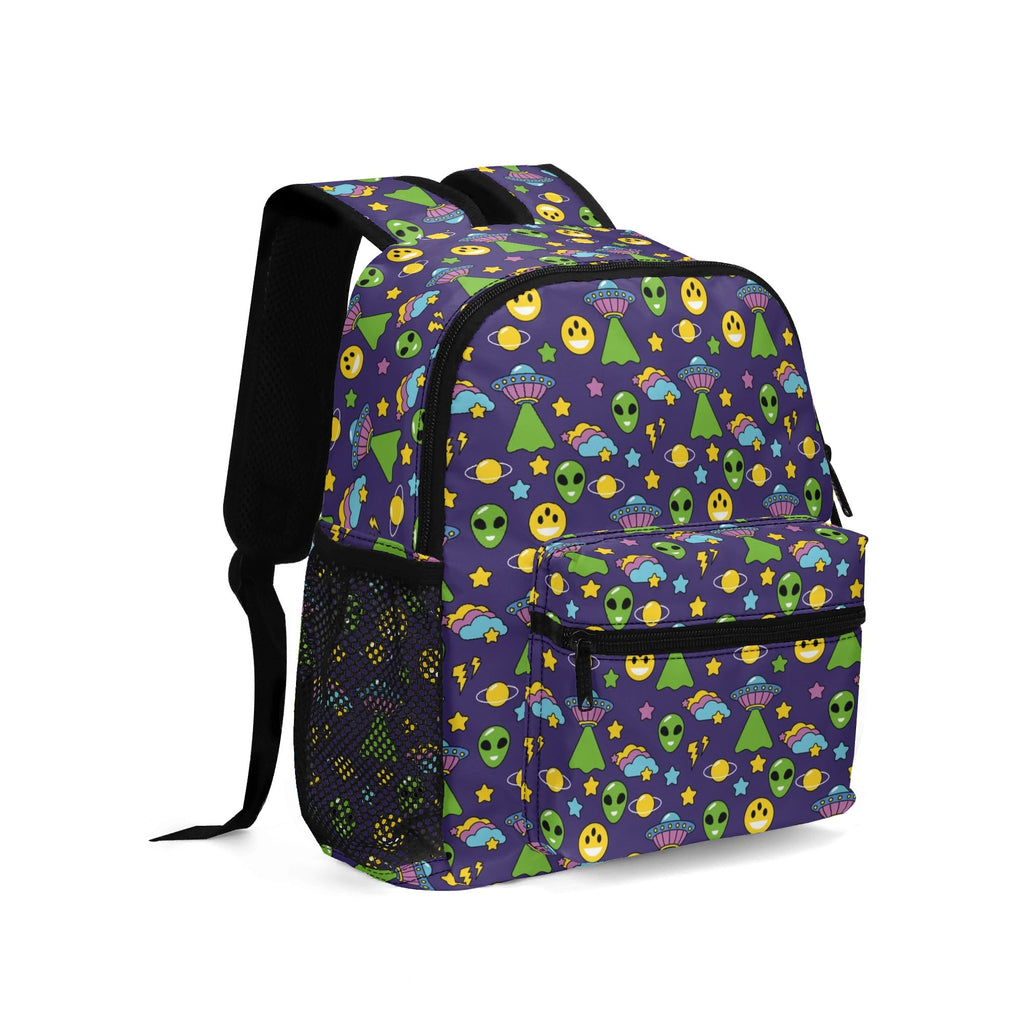 Groovy Alien And UFO Small Kids Backpack Kids Backpack Printed Offshore Sci Fi