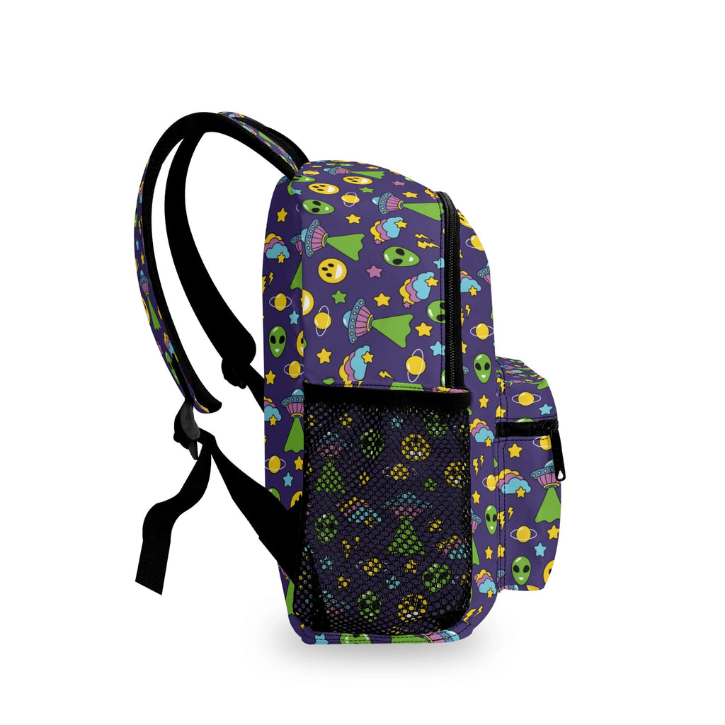 Groovy Alien And UFO Small Kids Backpack Kids Backpack Printed Offshore Sci Fi
