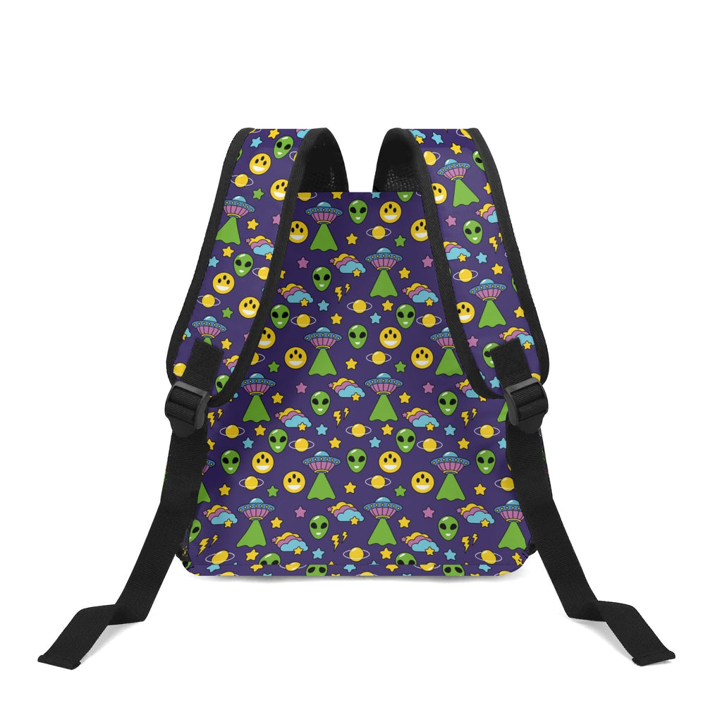Groovy Alien And UFO Small Kids Backpack Kids Backpack Printed Offshore Sci Fi