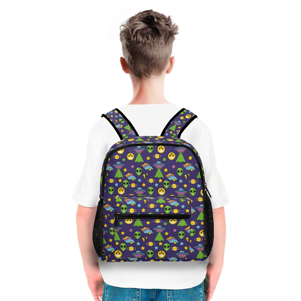 Groovy Alien And UFO Small Kids Backpack Kids Backpack Printed Offshore Sci Fi