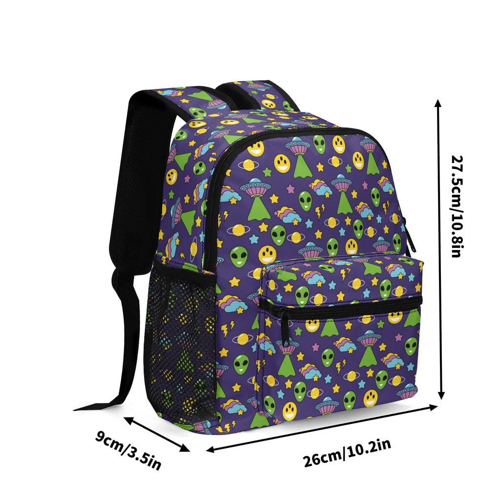 Groovy Alien And UFO Small Kids Backpack Kids Backpack Printed Offshore Sci Fi