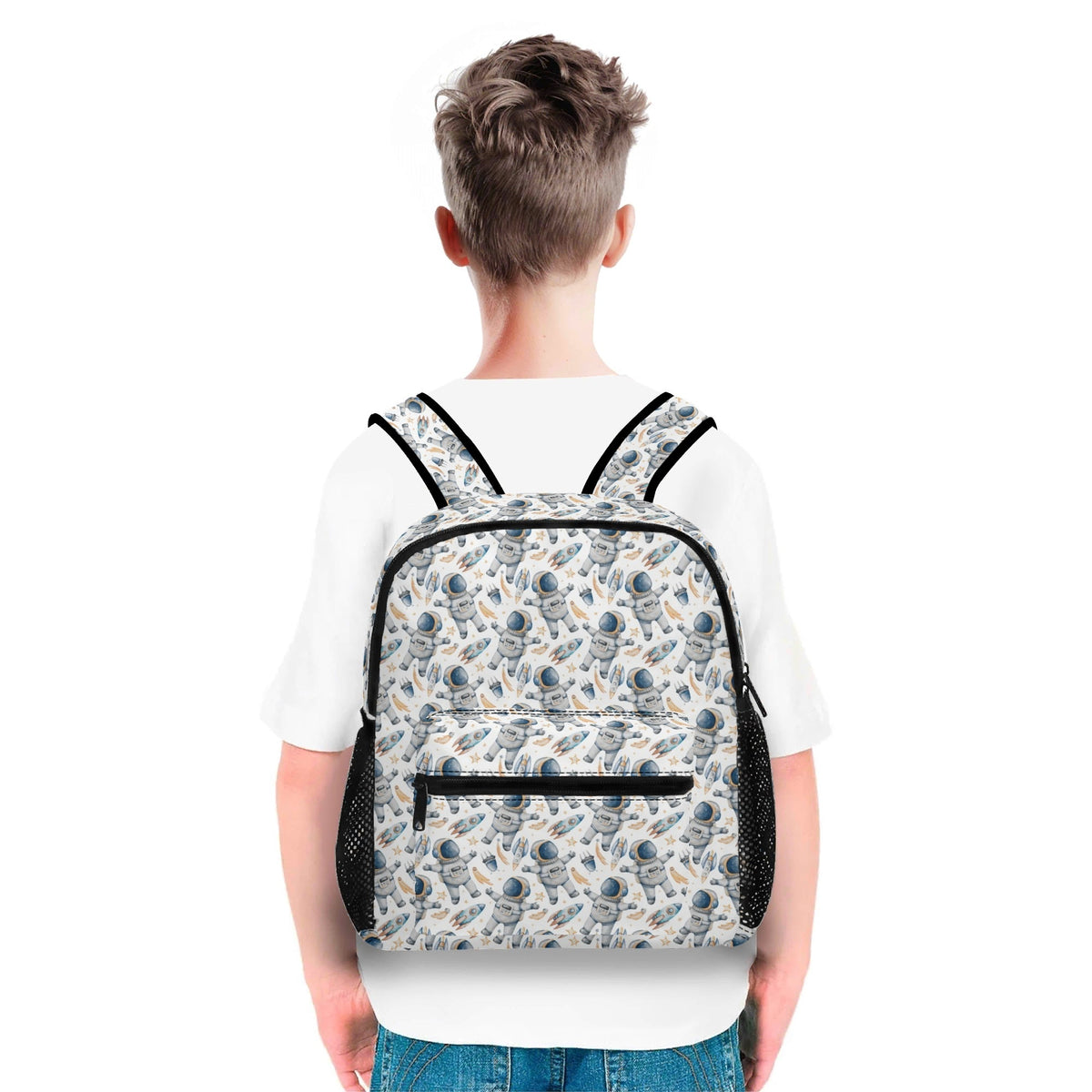 Astronauts And Rocket Ships Small Kids Backpack Kids Backpack Printed Offshore