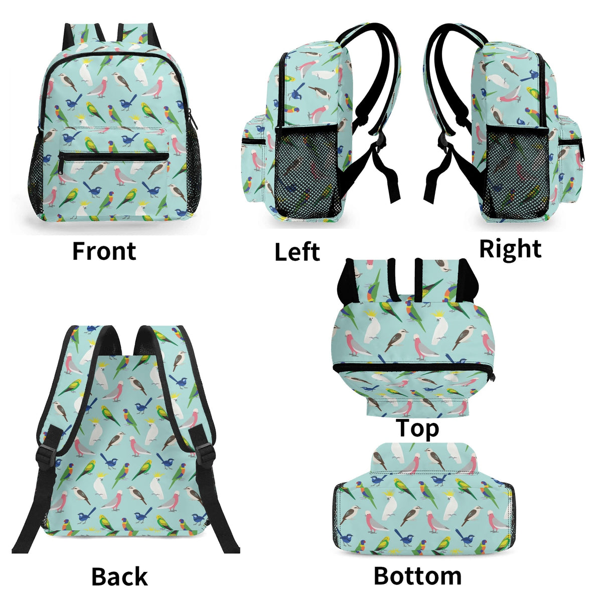 Australian Birds Small Kids Backpack Kids Backpack Printed Offshore