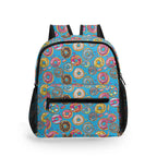 Doughnuts On Blue Small Kids Backpack Default Title Kids Backpack Food Printed Offshore