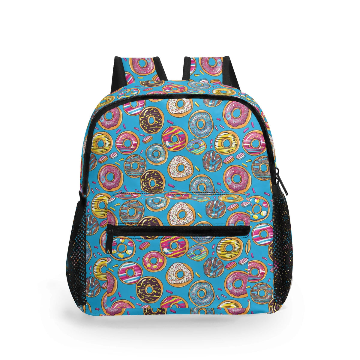 Doughnuts On Blue Small Kids Backpack Default Title Kids Backpack Food Printed Offshore