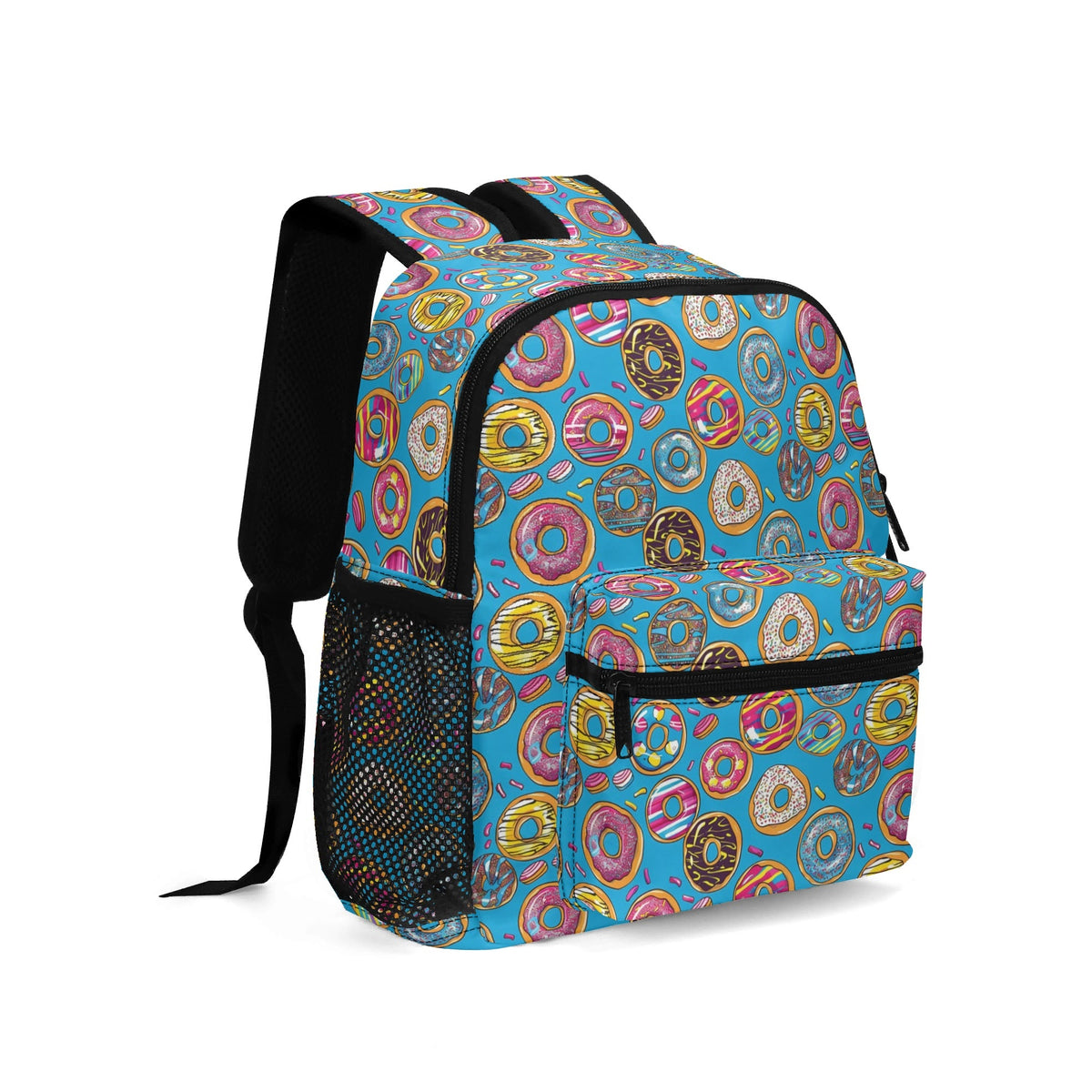 Doughnuts On Blue Small Kids Backpack Kids Backpack Food Printed Offshore