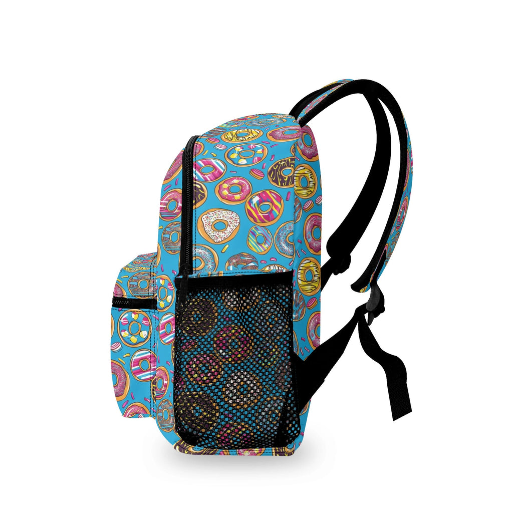 Doughnuts On Blue Small Kids Backpack Kids Backpack Food Printed Offshore