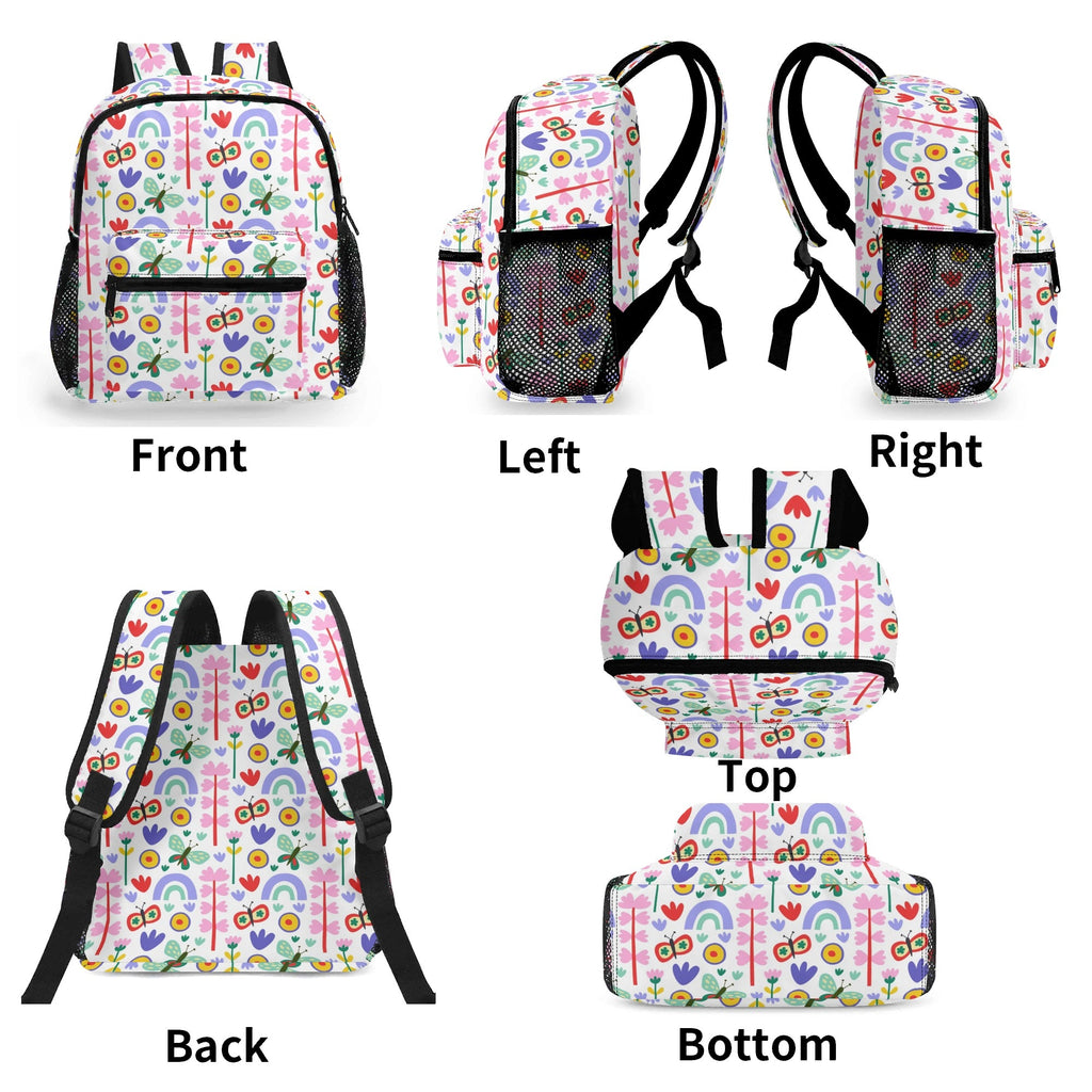 Rainbows And Butterflies Small Kids Backpack Kids Backpack Printed Offshore
