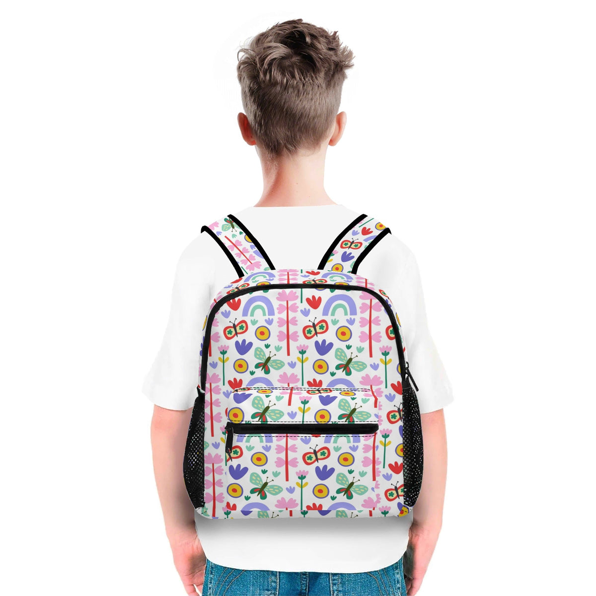 Rainbows And Butterflies Small Kids Backpack Kids Backpack Printed Offshore
