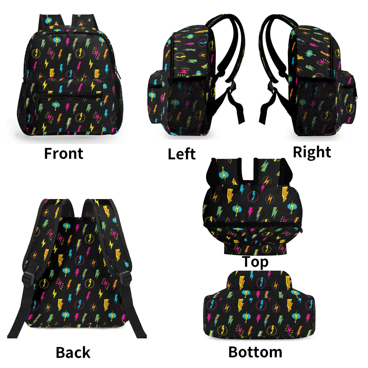 Fun Lightning Small Kids Backpack Kids Backpack comic Printed Offshore