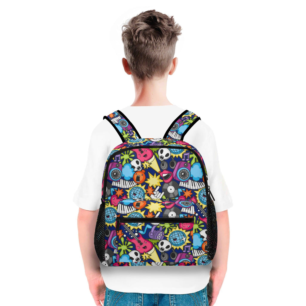 Sticker Music Small Kids Backpack Kids Backpack Music Printed Offshore