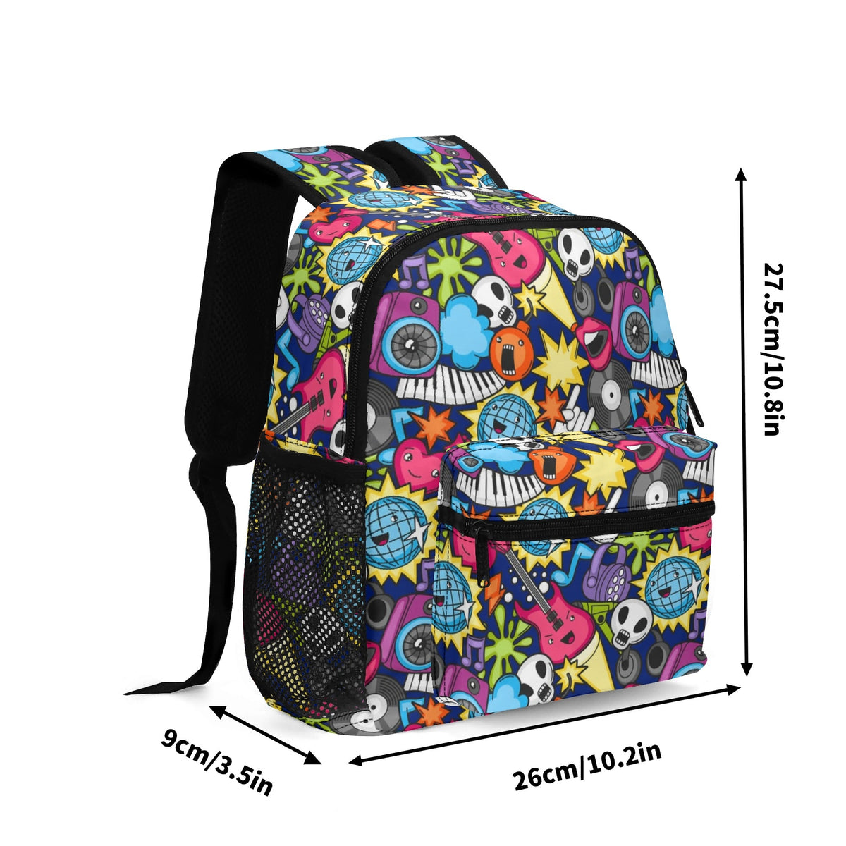 Sticker Music Small Kids Backpack Kids Backpack Music Printed Offshore