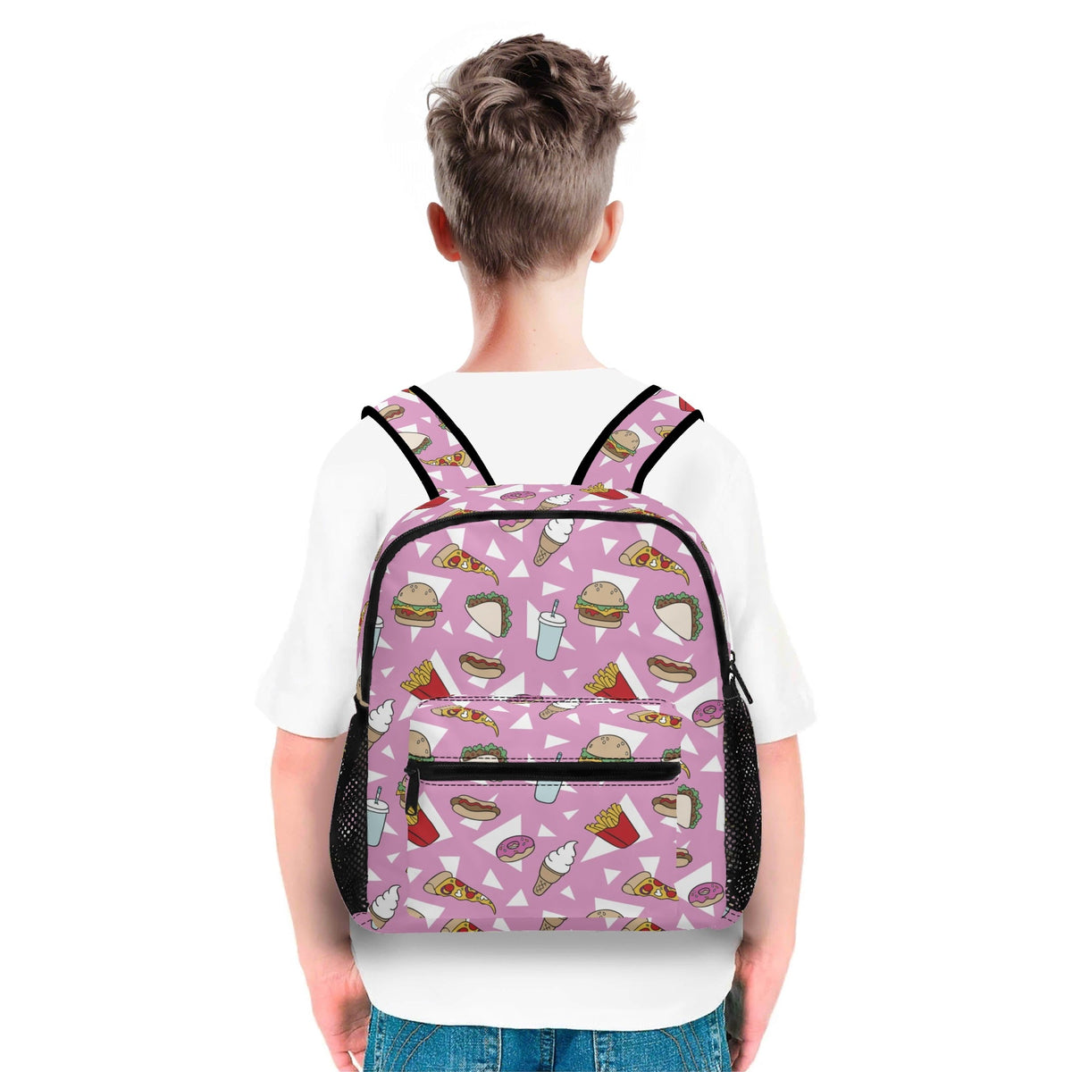 Fast Food Small Kids Backpack Kids Backpack Food Printed Offshore
