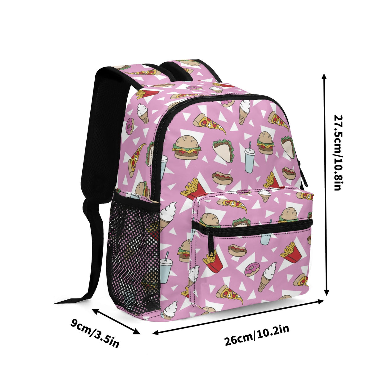 Fast Food Small Kids Backpack Kids Backpack Food Printed Offshore
