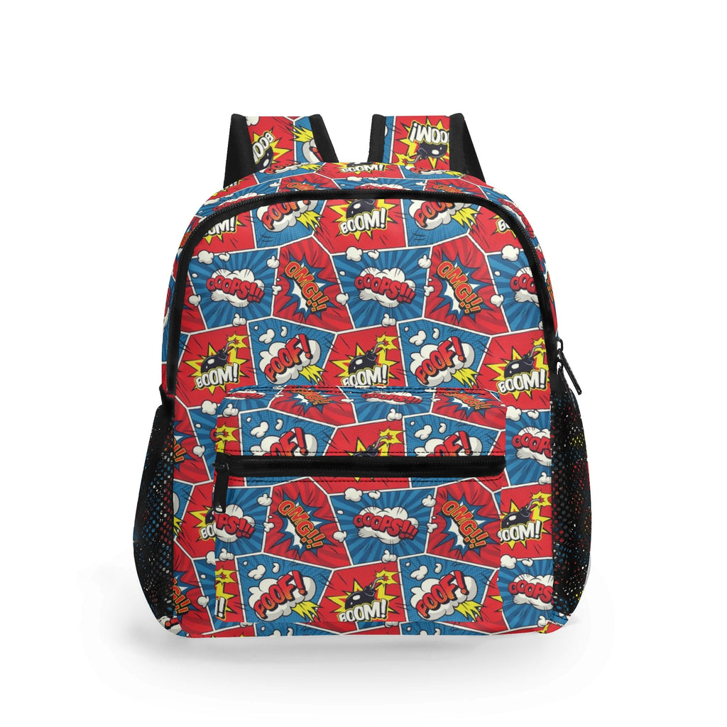 Comic Book Small Kids Backpack Default Title Kids Backpack comic Printed Offshore