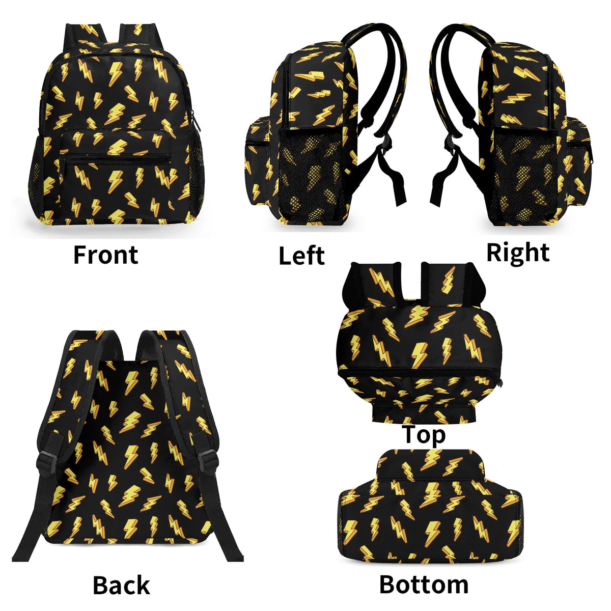 Lightning Bolts Small Kids Backpack Kids Backpack comic Printed Offshore