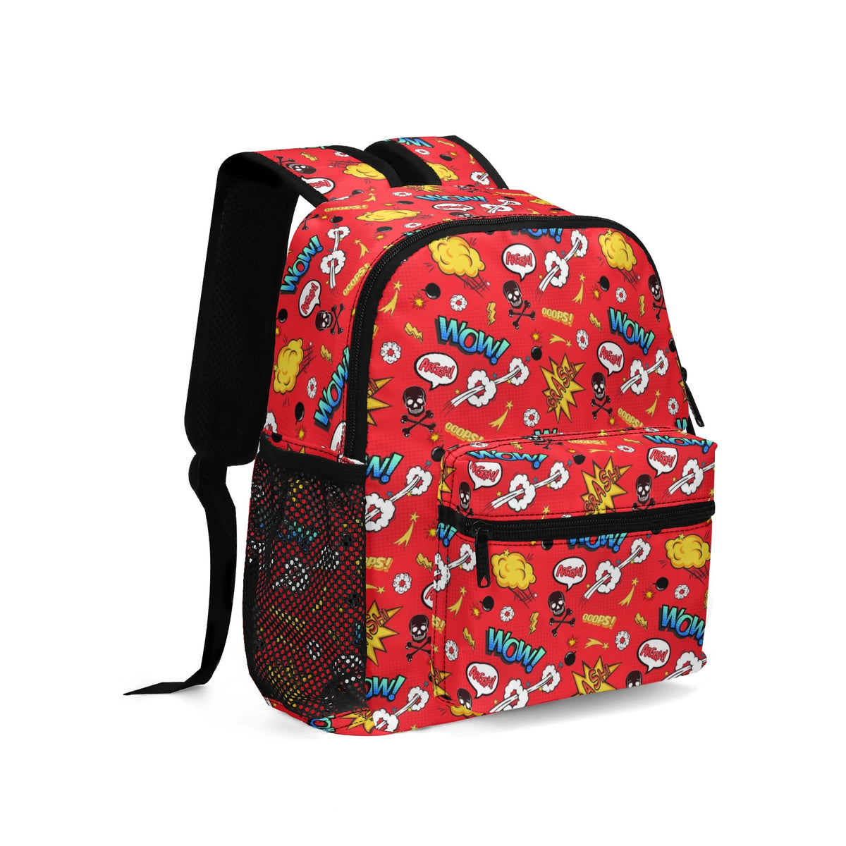 Comic Book Red Small Kids Backpack Kids Backpack comic Printed Offshore