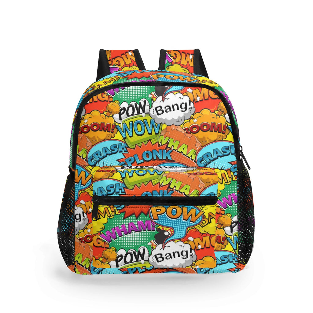 Comic Book 2 Small Kids Backpack Default Title Kids Backpack comic Printed Offshore
