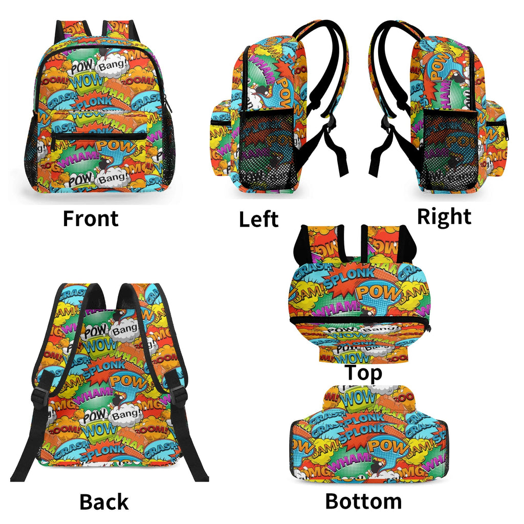 Comic Book 2 Small Kids Backpack Kids Backpack comic Printed Offshore
