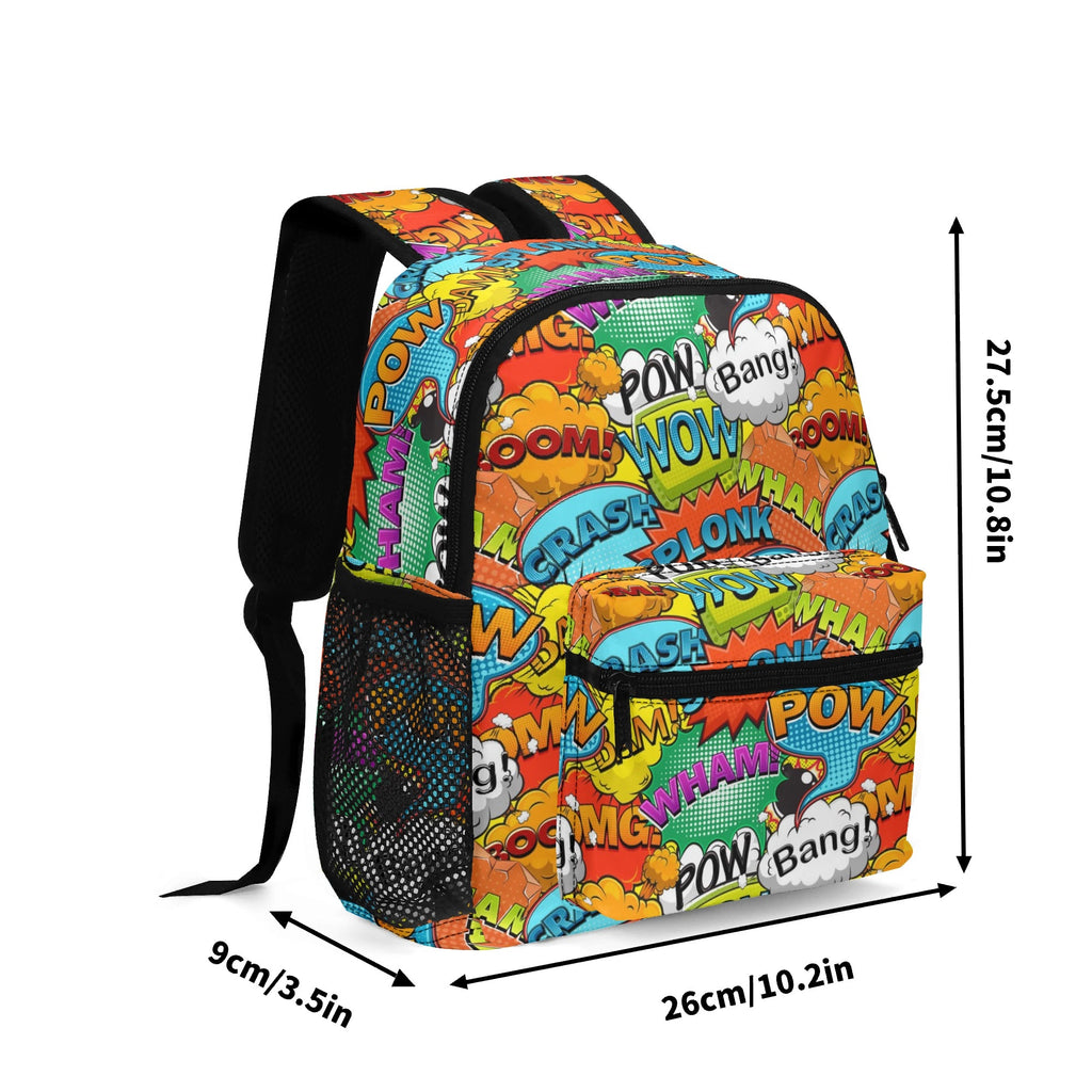 Comic Book 2 Small Kids Backpack Kids Backpack comic Printed Offshore