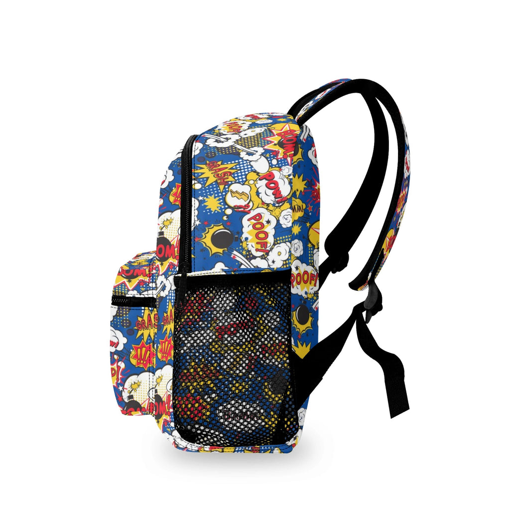 Blue Comic Book Small Kids Backpack Kids Backpack comic Printed Offshore