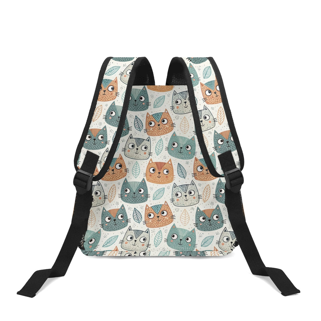 Cute Cat Faces Small Kids Backpack Kids Backpack animal Printed Offshore