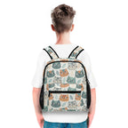 Cute Cat Faces Small Kids Backpack Kids Backpack animal Printed Offshore