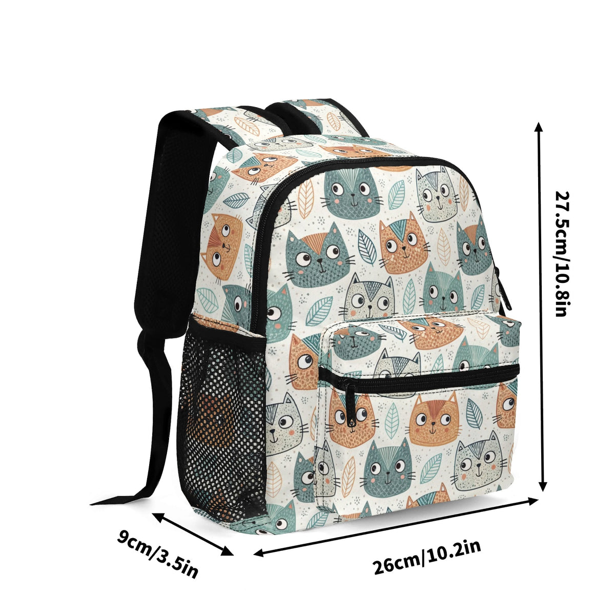 Cute Cat Faces Small Kids Backpack Kids Backpack animal Printed Offshore
