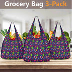 Cheeky Aliens 3 Pack of Foldable Shopping Bags Printed Offshore