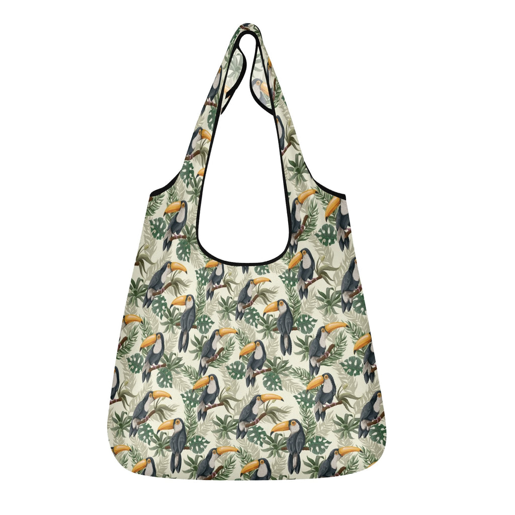Toucan Jungle 3 Pack of Foldable Shopping Bags Default Title Printed Offshore