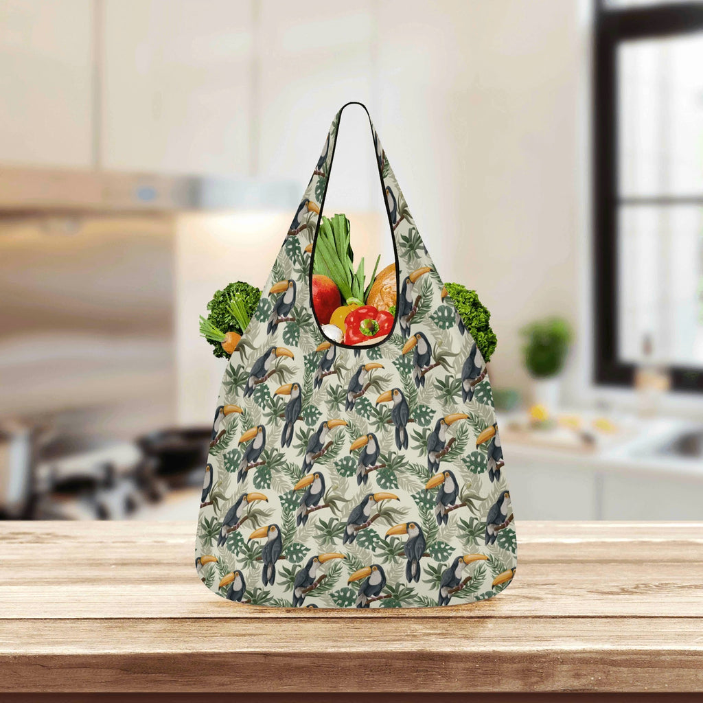 Toucan Jungle 3 Pack of Foldable Shopping Bags Printed Offshore