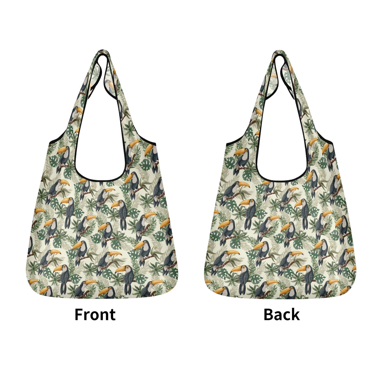 Toucan Jungle 3 Pack of Foldable Shopping Bags Printed Offshore