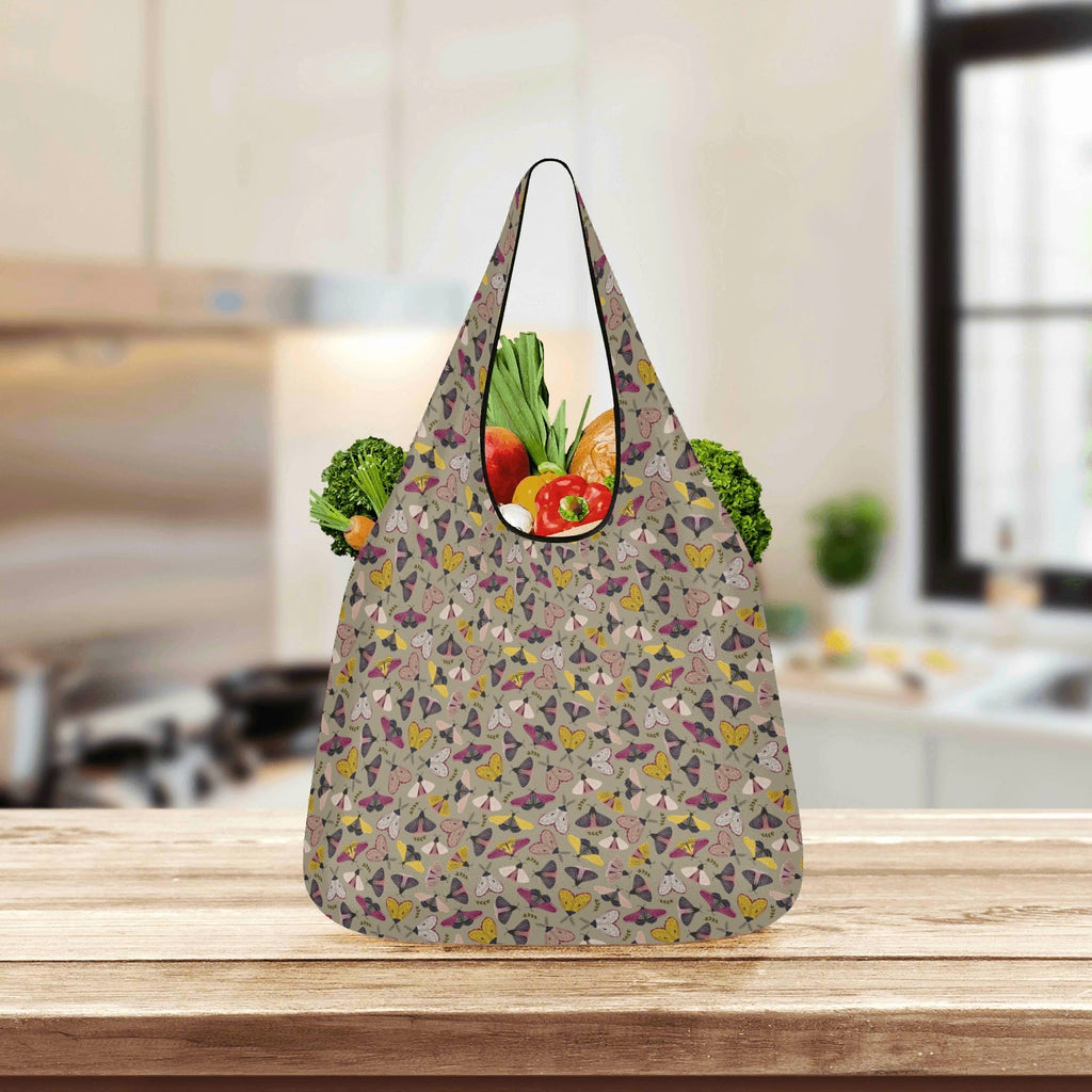 Pretty Moths 3 Pack of Foldable Shopping Bags Printed Offshore